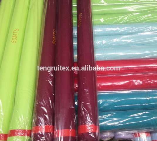 WHOLESALE 90% POLYESTER 10% COTTON PLAIN DYED FABRIC FOR LINING FABRIC